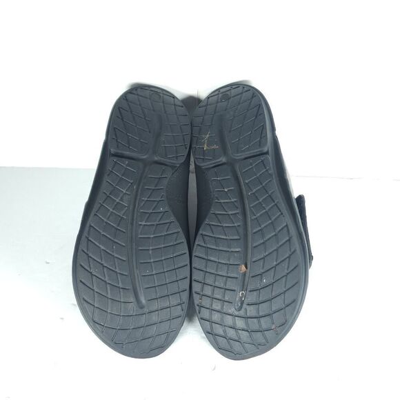 Oofos OOahh Sport Flex Black M9 / W11 Comfort Recovery Slide Sandals Shoes